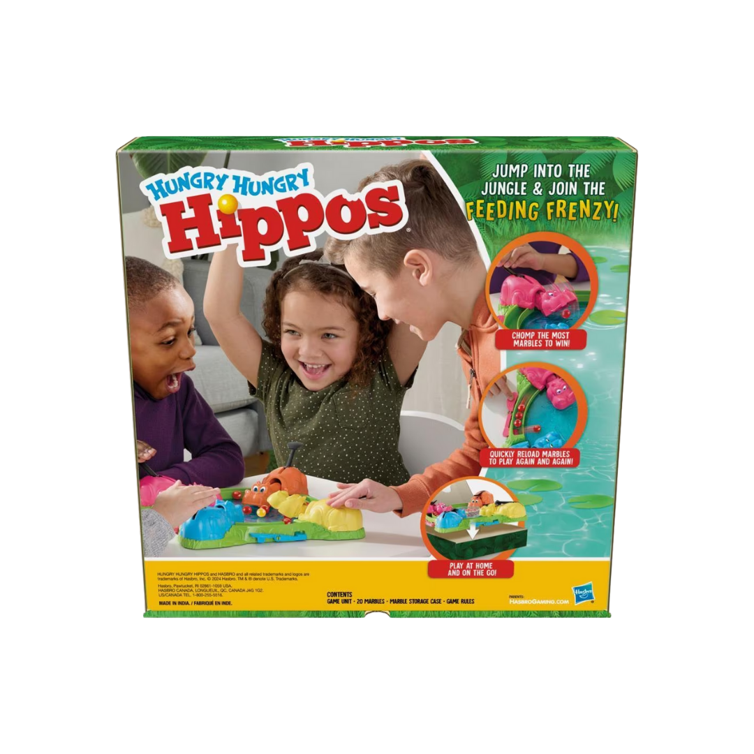 Juego de mesa competitivo de hipopótamos tragones